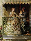 Gustave Leonhard de Jonghe On The Balcony painting